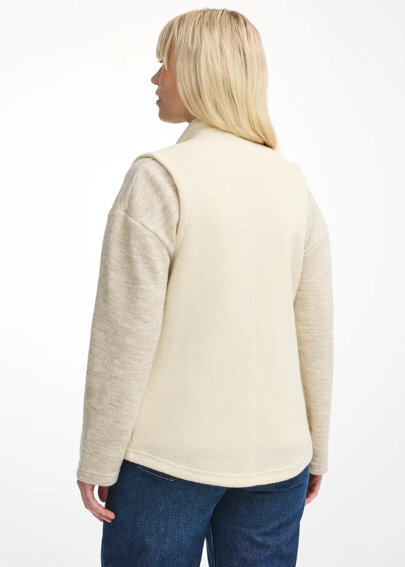 NLS COCO VEST, 100% OFÄRGAD ULL — NATURAL WHITE - Ivanhoe of Sweden
