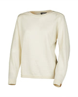NLS TUNABO, ULLTRÖJA I 100% OFÄRGAD ULL — NATURAL WHITE