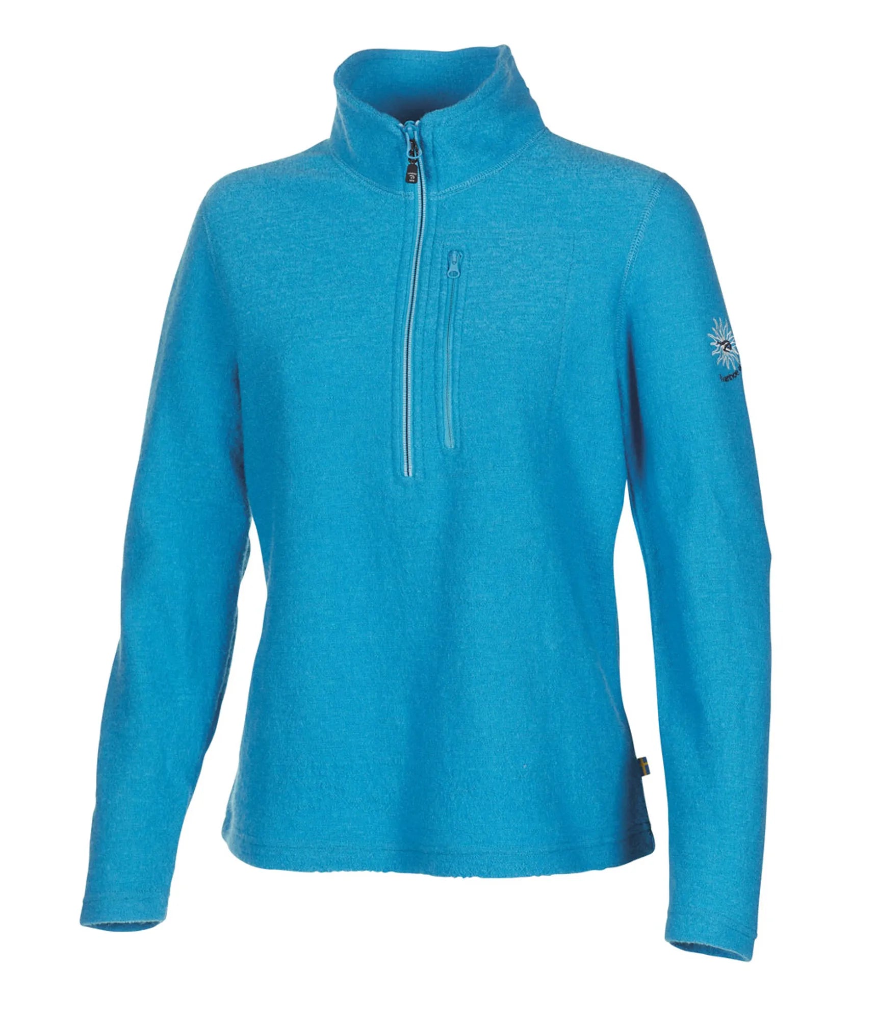 BONNIE HALF ZIP, 98% ULL — TURQUOISE - Ivanhoe of Sweden