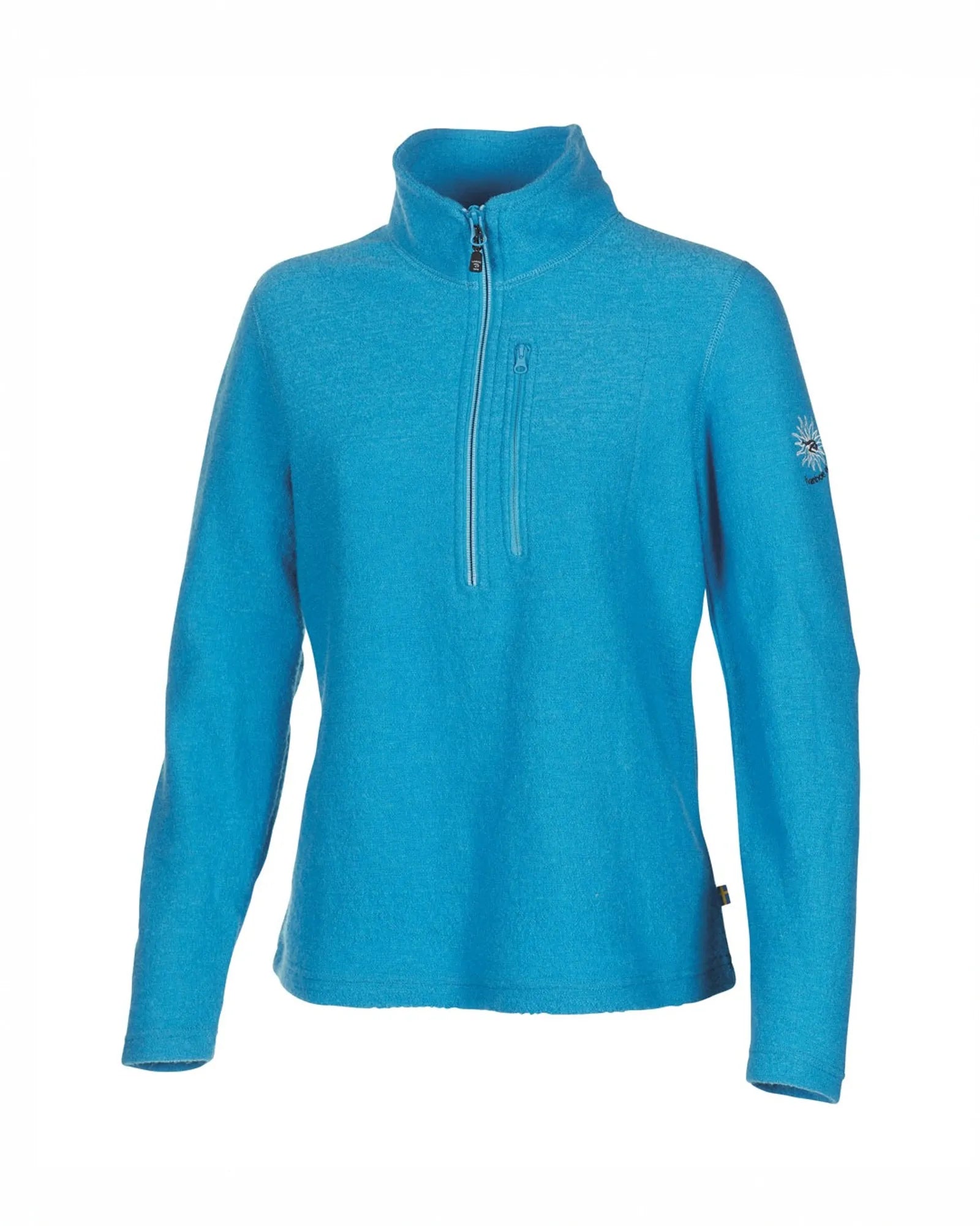 BONNIE HALF ZIP, 98% ULL — TURQUOISE - Ivanhoe of Sweden