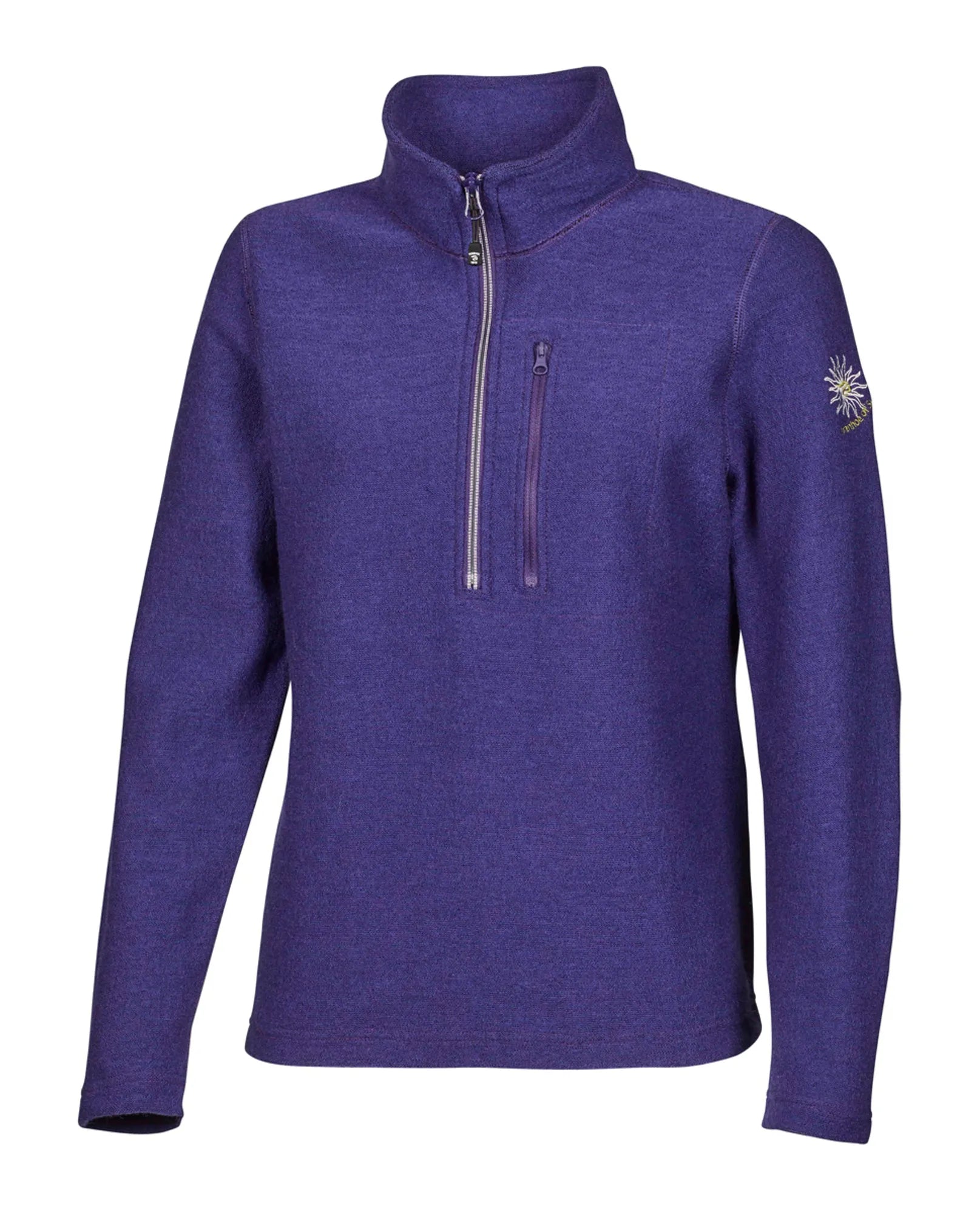 BONNIE HALF ZIP, 98% ULL — DARK PURPLE - Ivanhoe of Sweden
