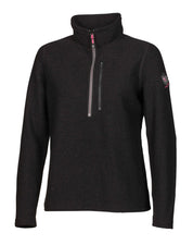 BONNIE HALF ZIP, 98% ULL — BLACK - Ivanhoe of Sweden