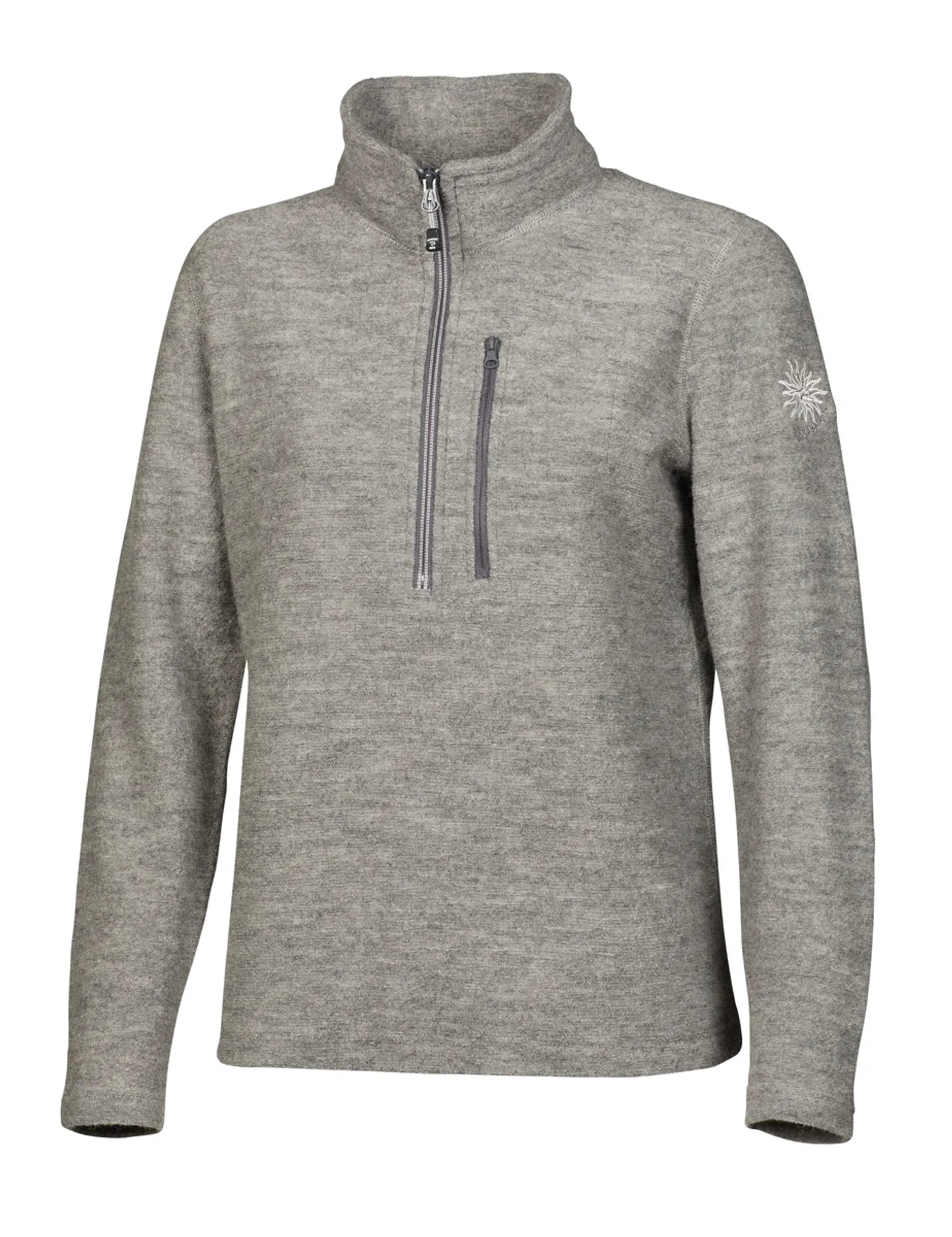 BONNIE HALF ZIP, 98% ULL — GREY MARL - Ivanhoe of Sweden