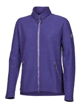 LEONA FULL ZIP, 98% WOOL — DARK PURPLE