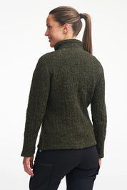 TUVA JAQUARD, 100% FILTAD ULL — LODEN GREEN - Ivanhoe of Sweden