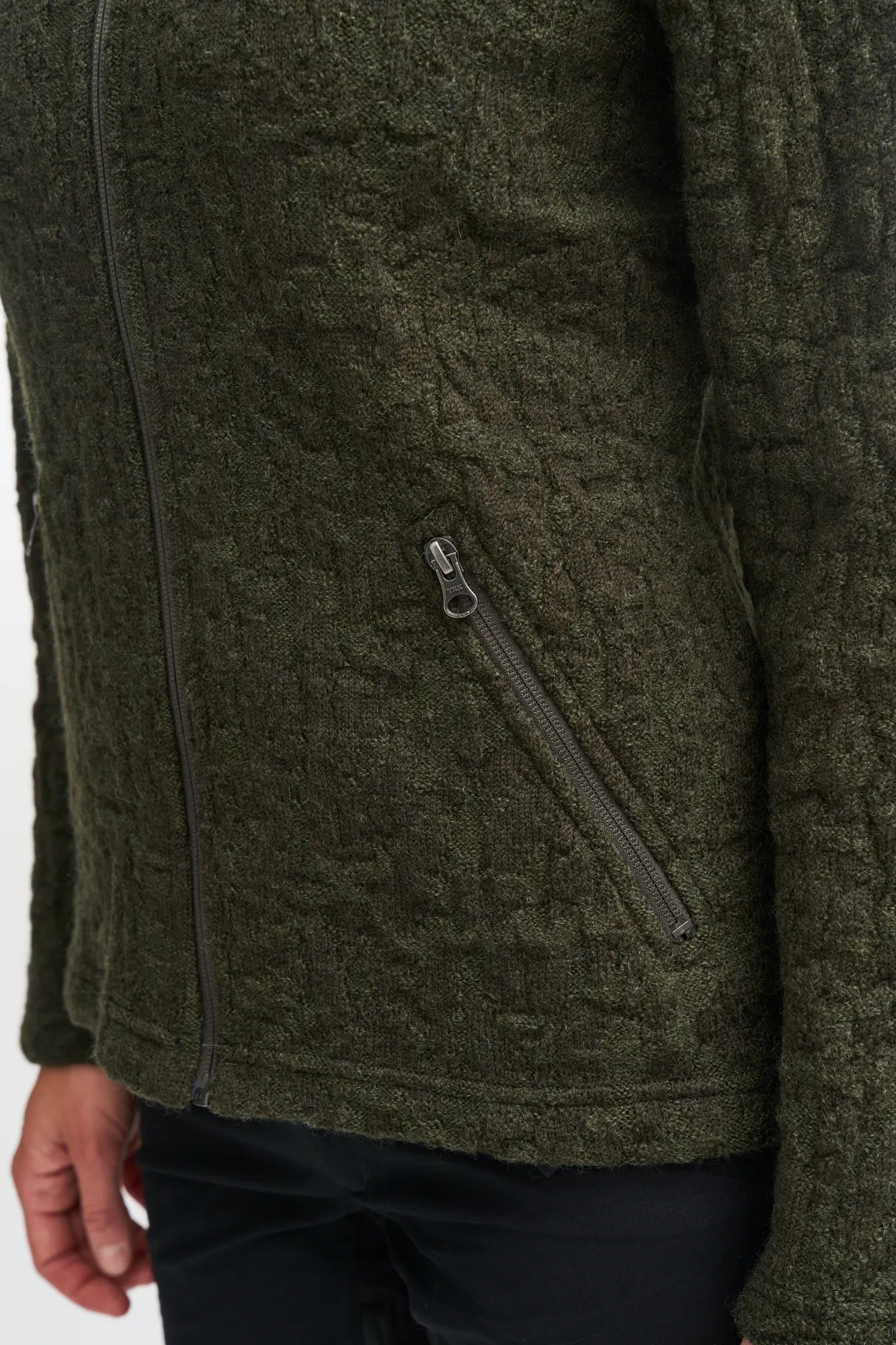 TUVA JAQUARD, 100% FILTAD ULL — LODEN GREEN - Ivanhoe of Sweden