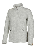 TUVA JAQUARD, 100% BOILED WOOL  — LIGHT SILVER GREY