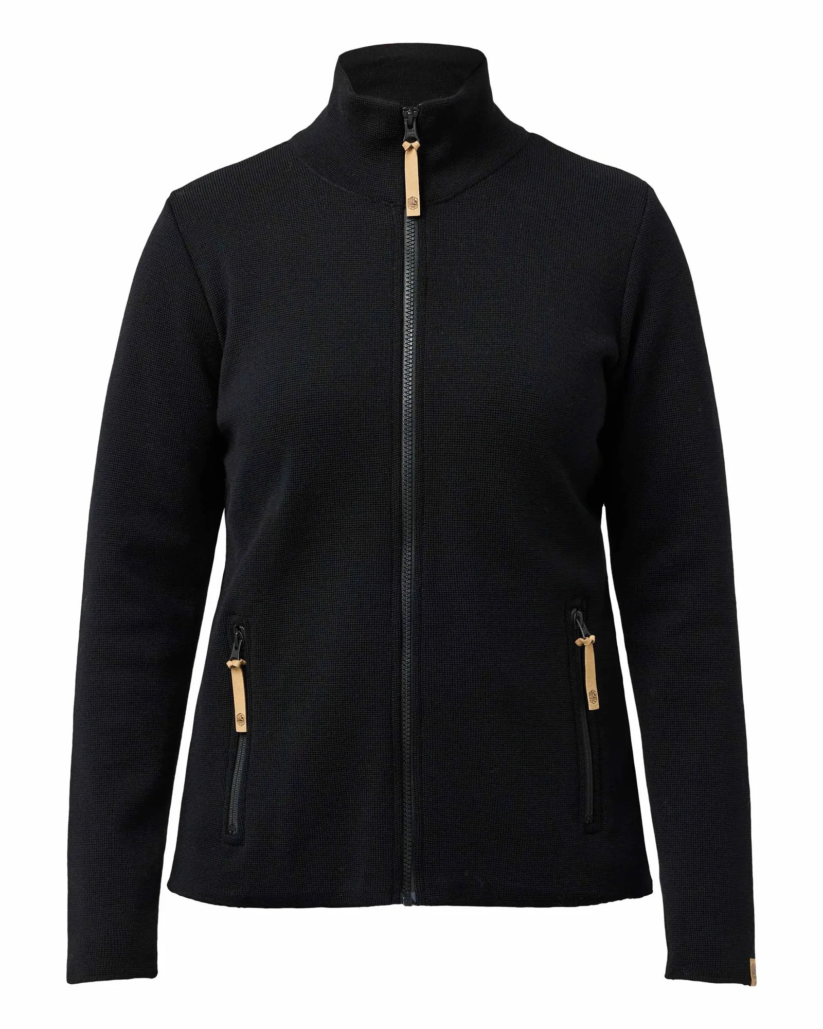 HANNA FULL ZIP 100% MERINOULL — BLACK - Ivanhoe of Sweden