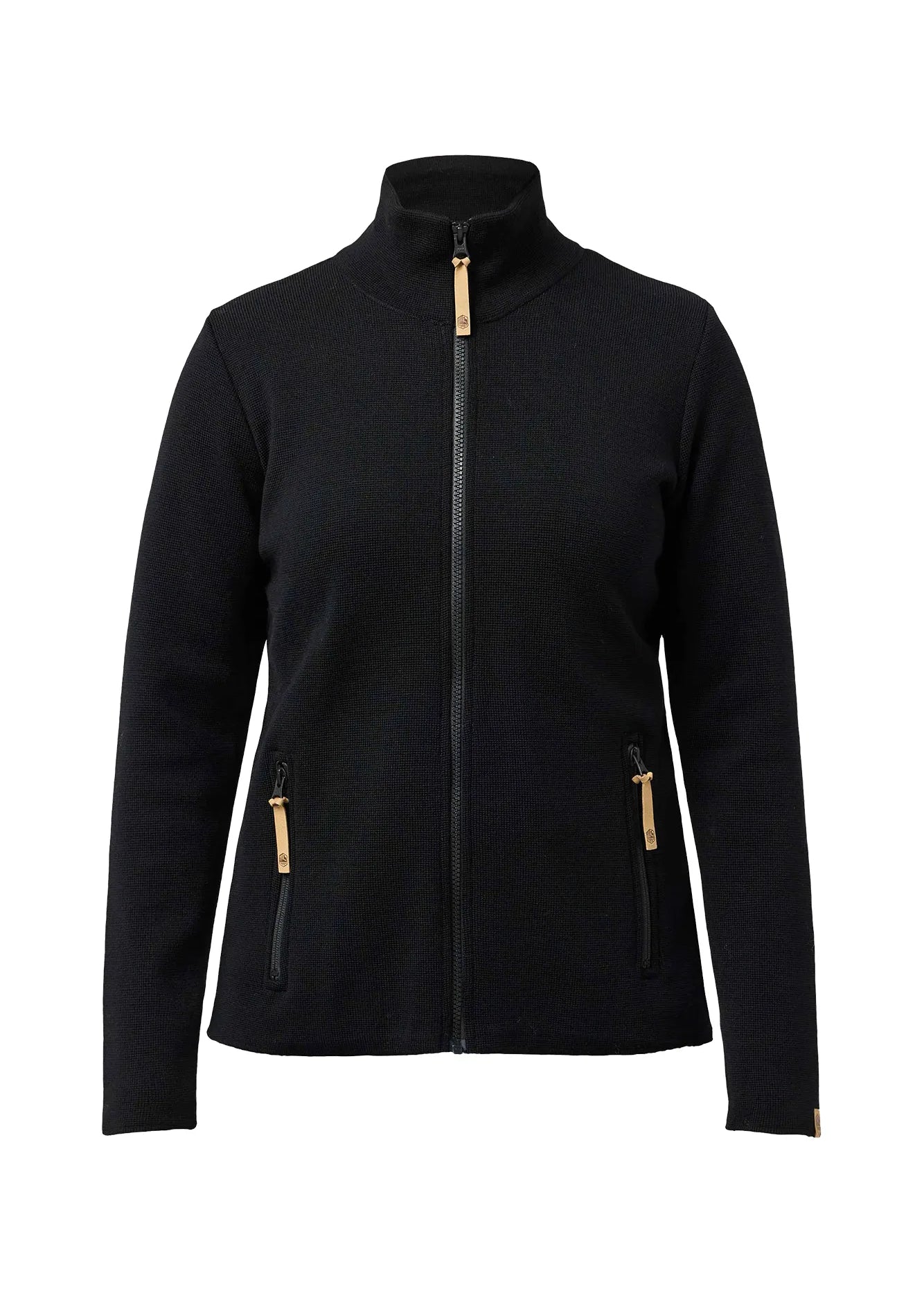HANNA FULL ZIP 100% MERINOULL — BLACK - Ivanhoe of Sweden