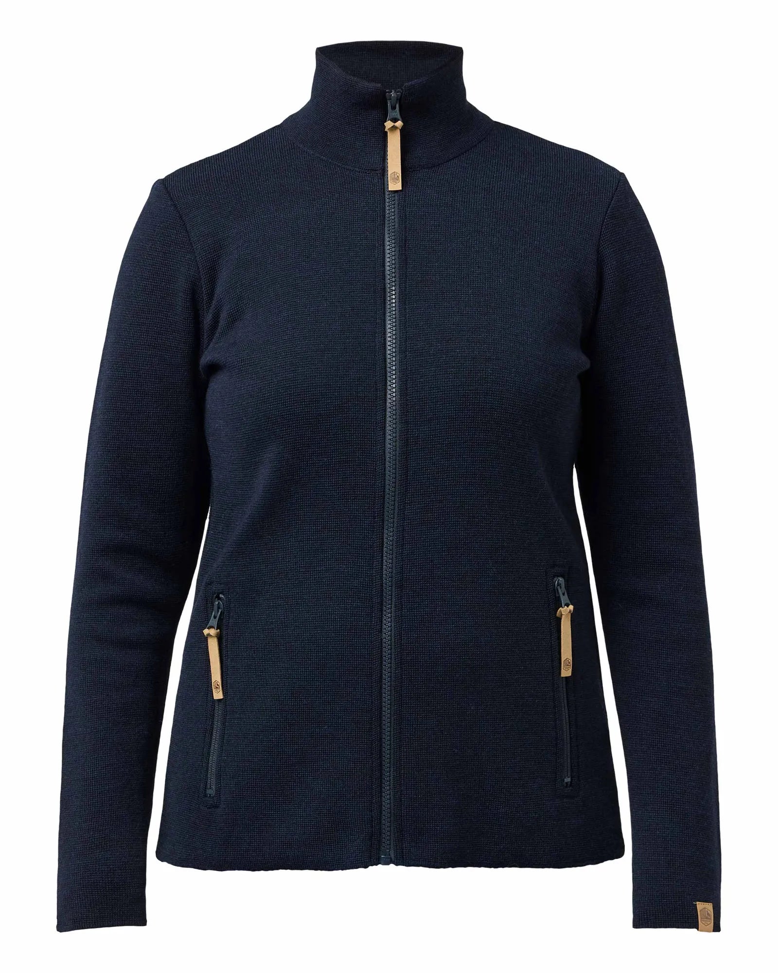 HANNA FULL ZIP 100% MERINOULL — NAVY - Ivanhoe of Sweden