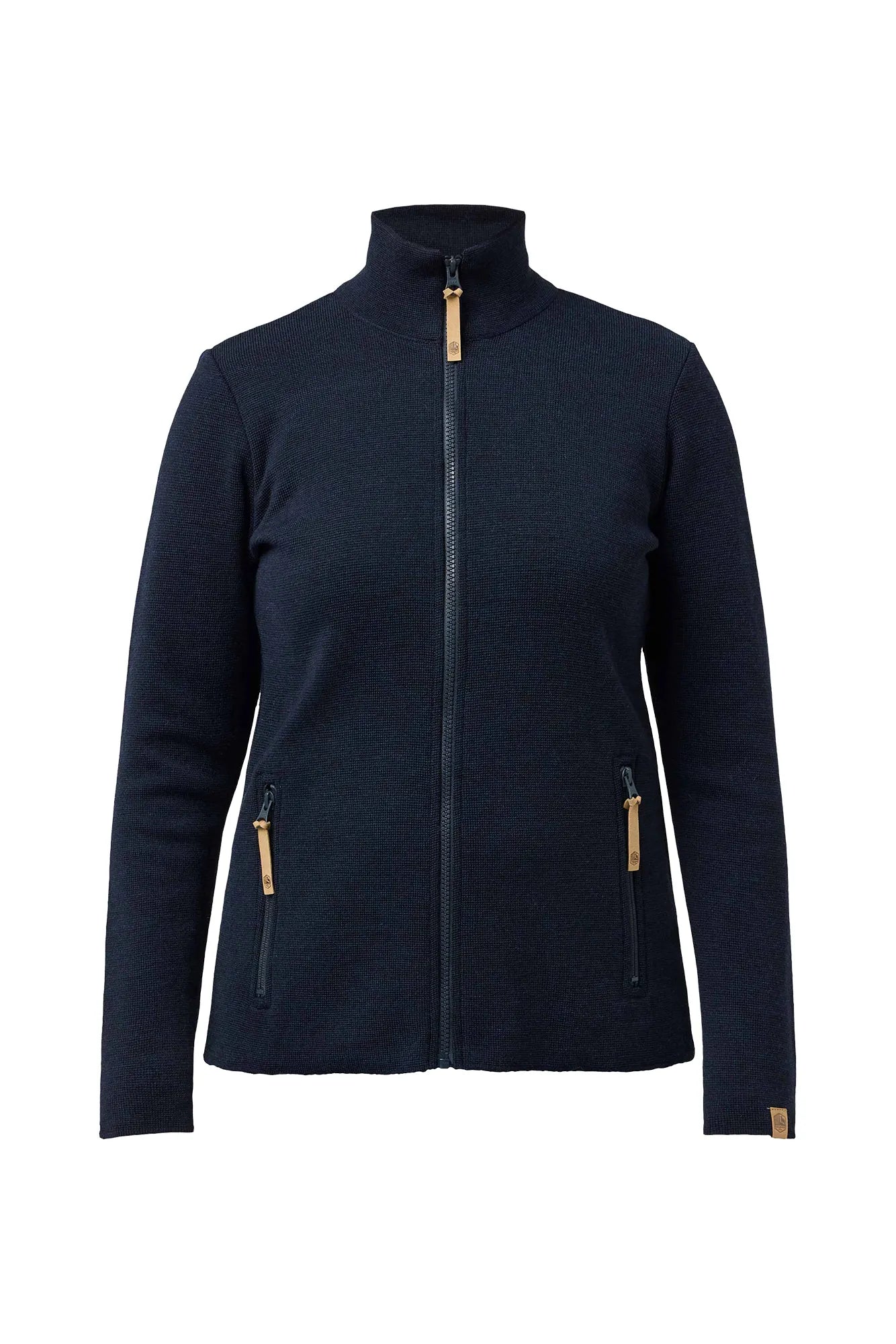 HANNA FULL ZIP 100% MERINOULL — NAVY - Ivanhoe of Sweden