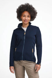 HANNA FULL ZIP 100% MERINOULL — NAVY - Ivanhoe of Sweden