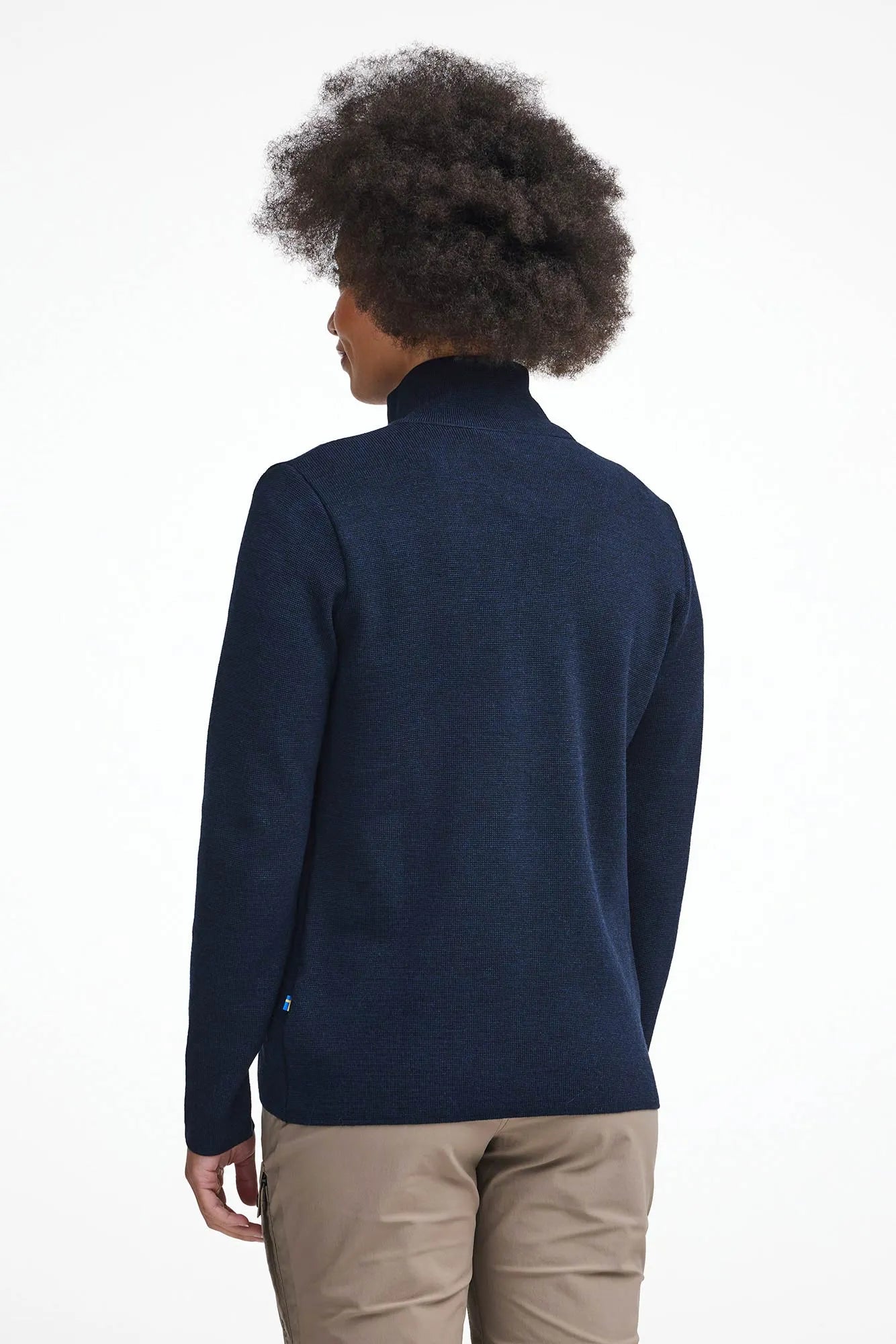 HANNA FULL ZIP 100% MERINOULL — NAVY - Ivanhoe of Sweden