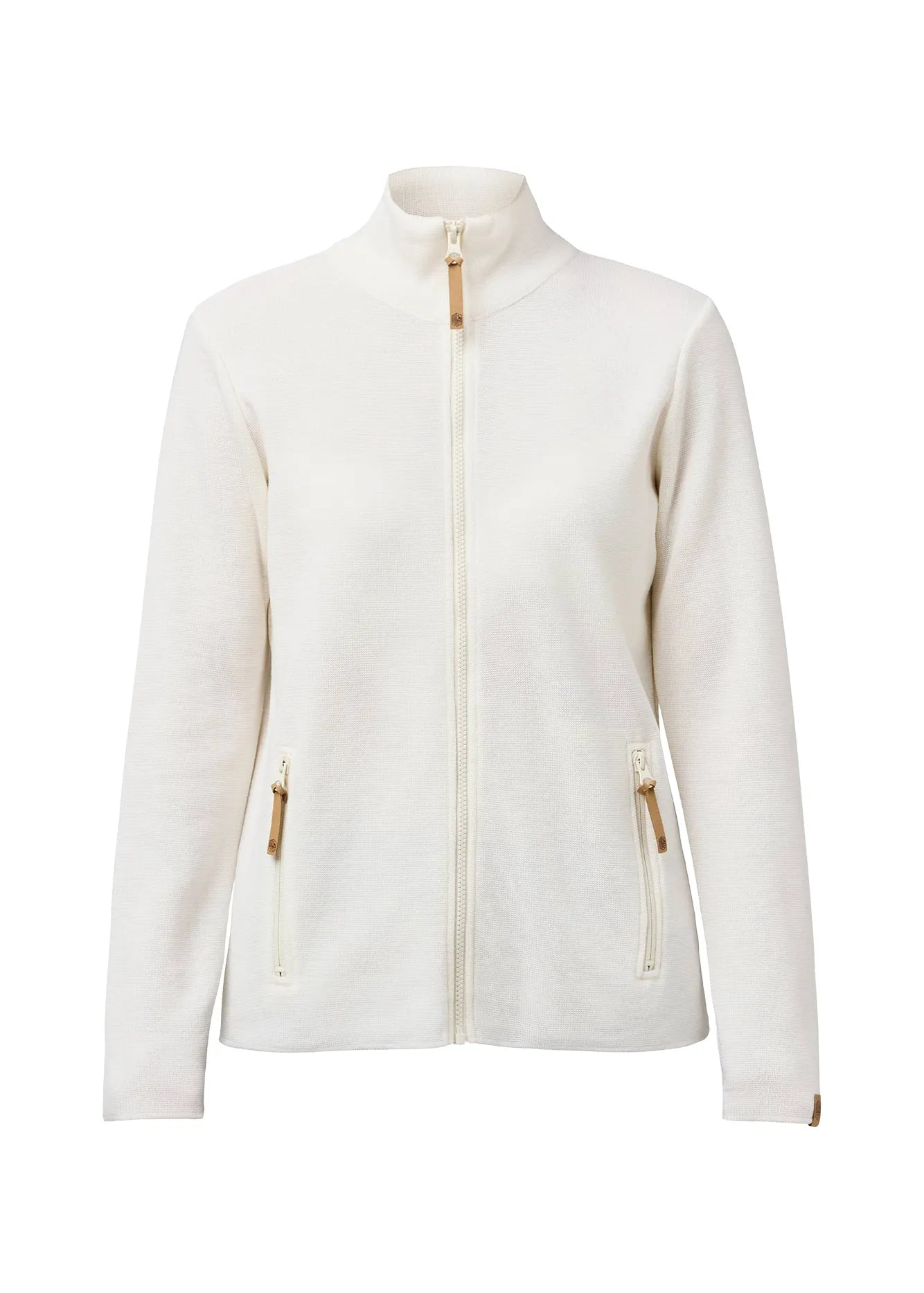 HANNA FULL ZIP 100% MERINOULL — OFF WHITE - Ivanhoe of Sweden