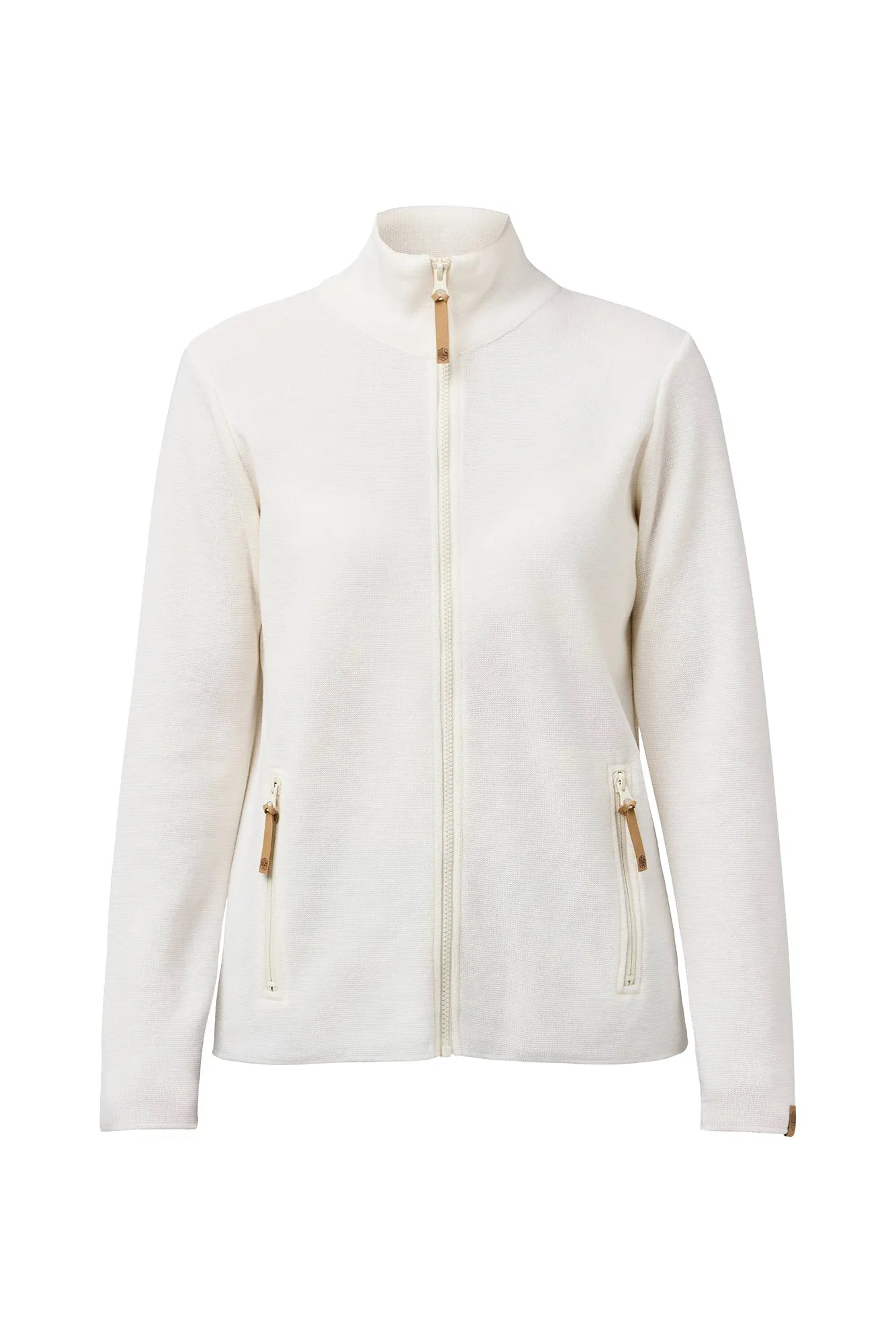 HANNA FULL ZIP 100% MERINOULL — OFF WHITE - Ivanhoe of Sweden
