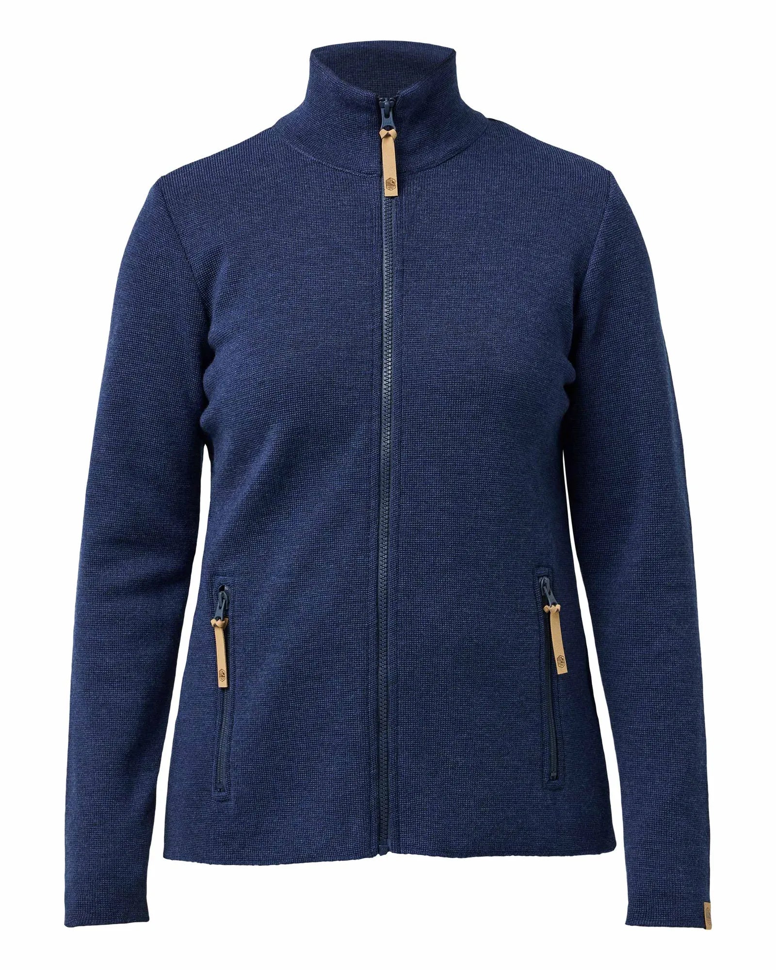 HANNA FULL ZIP 100% MERINOULL — STEELBLUE - Ivanhoe of Sweden