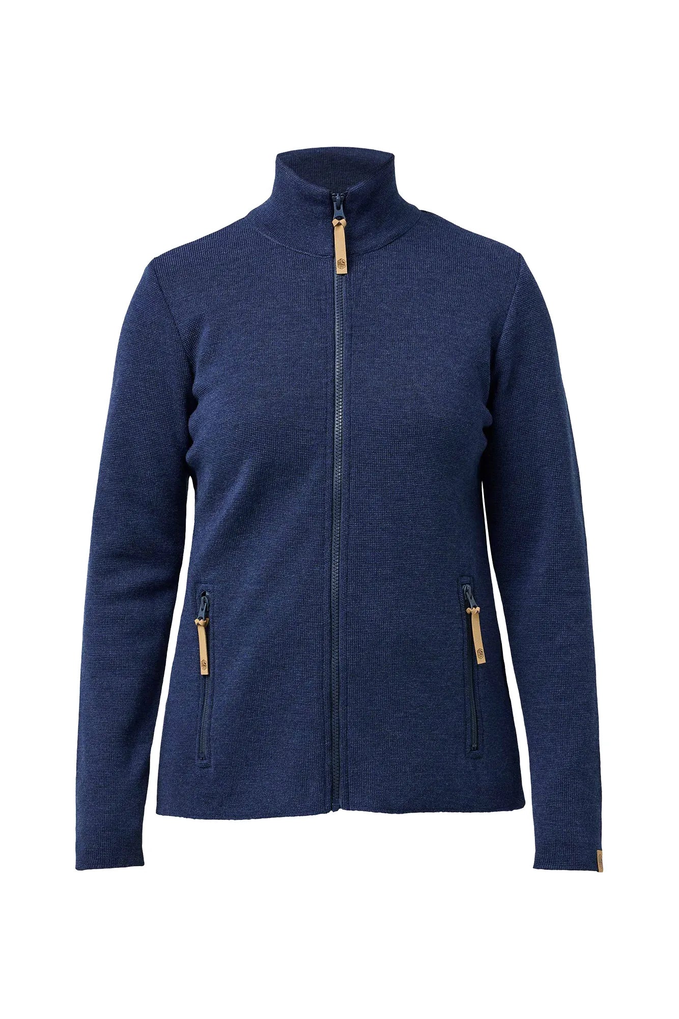 HANNA FULL ZIP 100% MERINOULL — STEELBLUE - Ivanhoe of Sweden