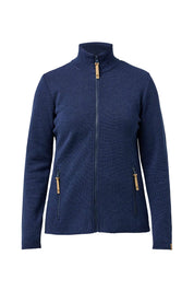 HANNA FULL ZIP 100% MERINOULL — STEELBLUE - Ivanhoe of Sweden