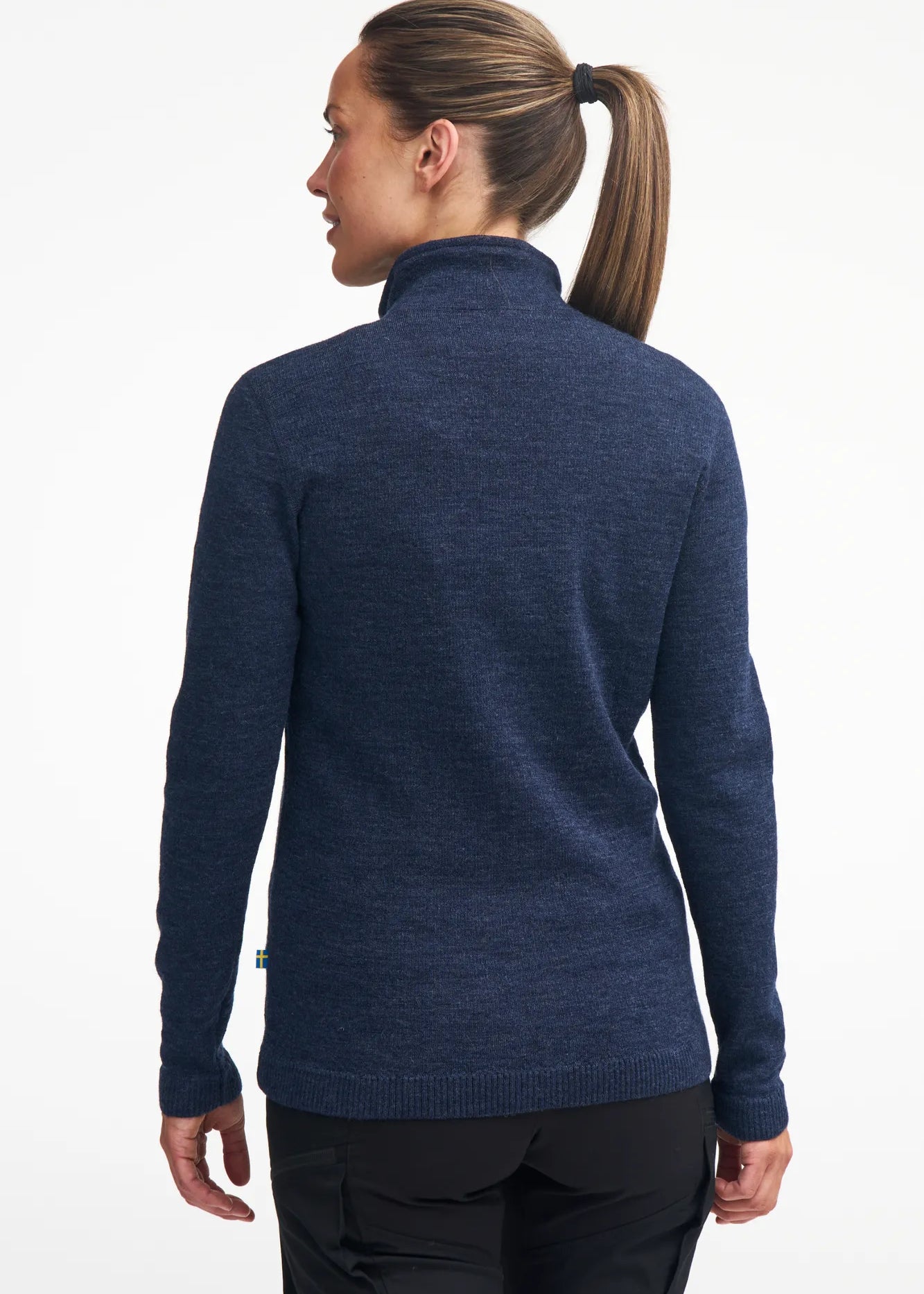 VANJA FULL ZIP, 69% ULL — LIGHT NAVY - Ivanhoe of Sweden