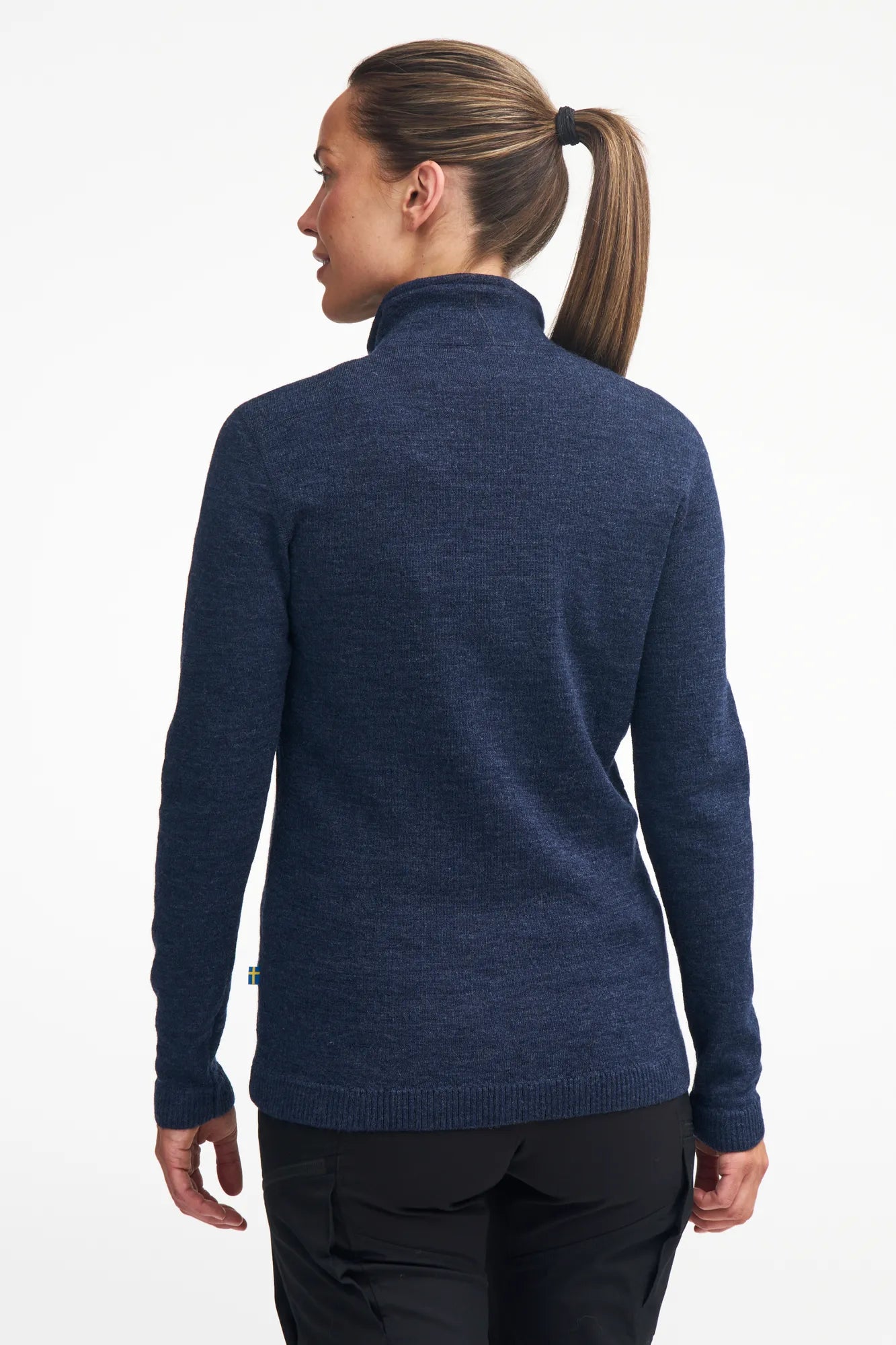 VANJA FULL ZIP, 69% ULL — LIGHT NAVY - Ivanhoe of Sweden