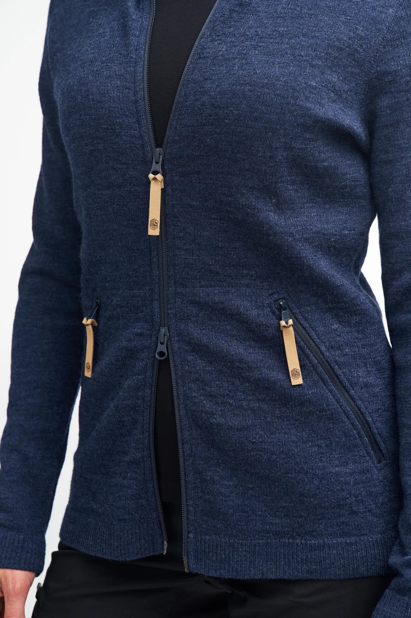 VANJA FULL ZIP, 69% ULL — LIGHT NAVY - Ivanhoe of Sweden