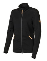 VANJA FULL ZIP, 69% WOOL — BLACK