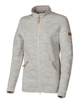 VANJA FULL ZIP, 69% WOOL — LIGHT SILVER GREY