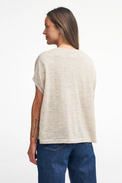 NLS POPPY PONCHO, 100% OFÄRGAD ULL — NUTMEG - Ivanhoe of Sweden