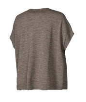 NLS POPPY PONCHO, 100% OFÄRGAD ULL — NUTMEG - Ivanhoe of Sweden