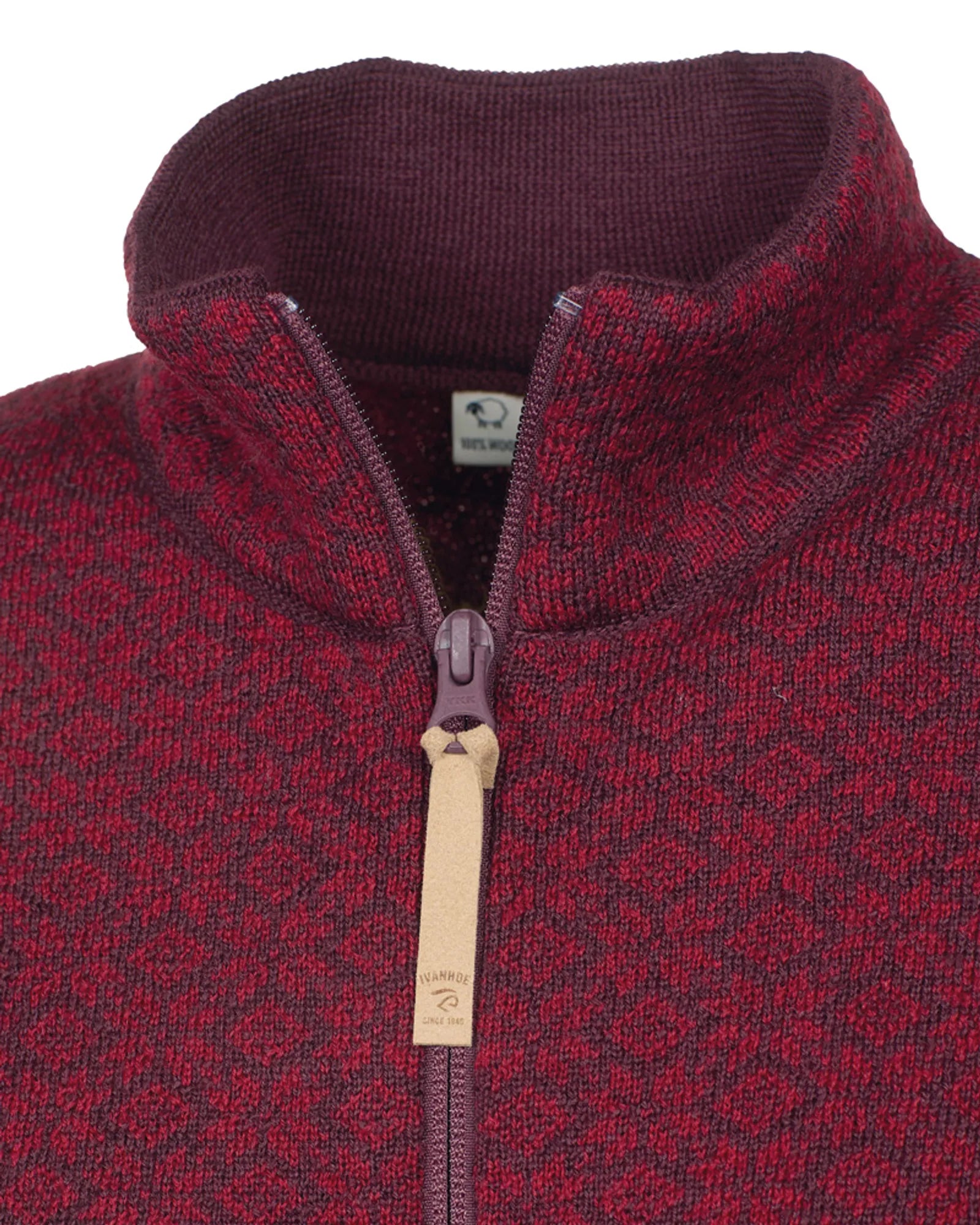 FIONA FULL ZIP — DEEP RED - Ivanhoe of Sweden