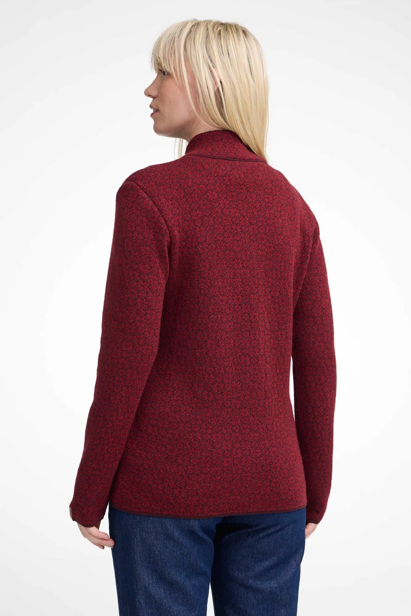 FIONA FULL ZIP — DEEP RED - Ivanhoe of Sweden