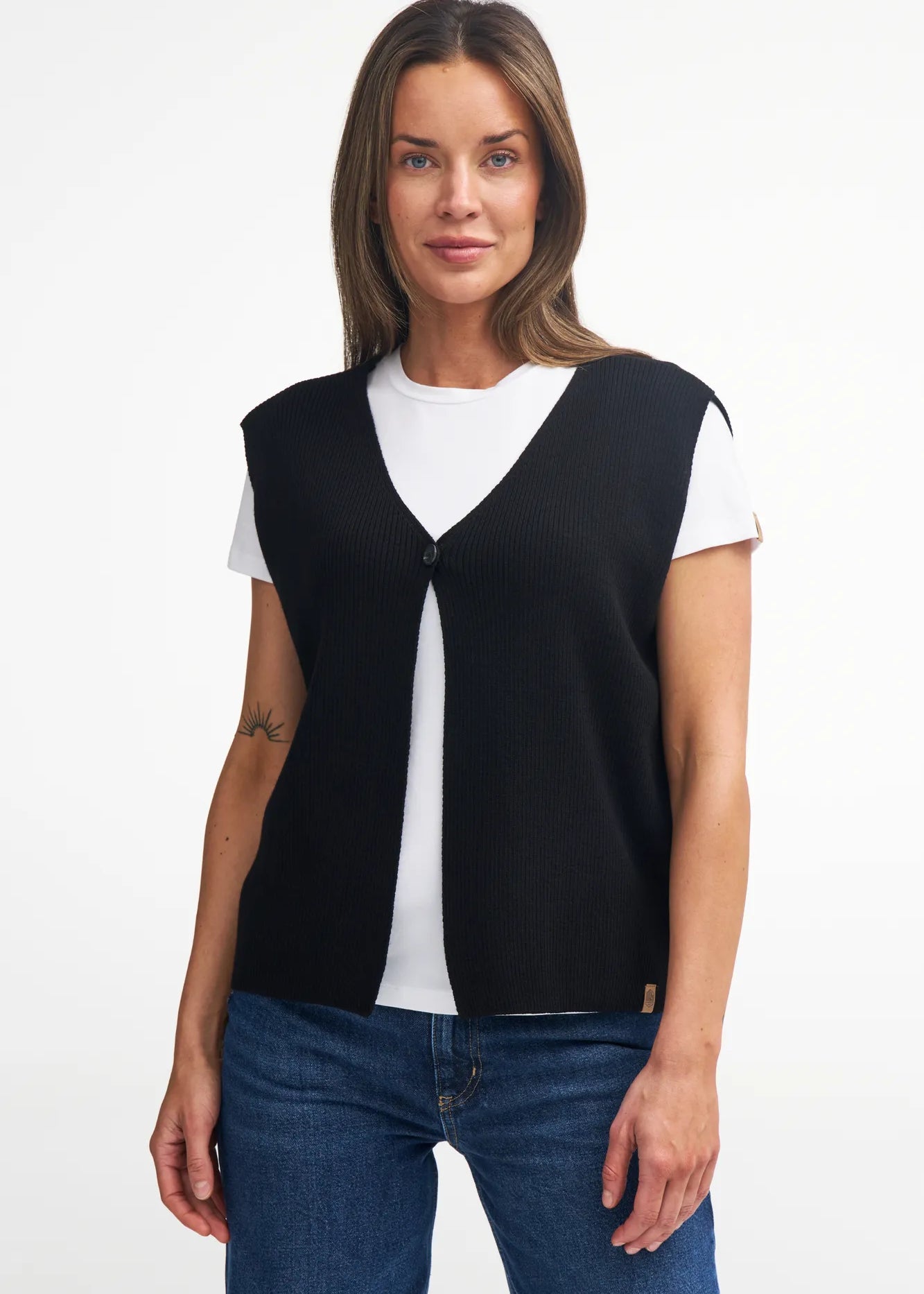 GY RYDA PONCHO - VEST — NAVY - Ivanhoe of Sweden