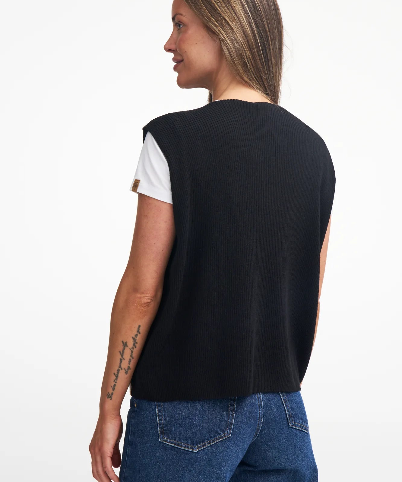 GY RYDA PONCHO - VEST — NAVY - Ivanhoe of Sweden