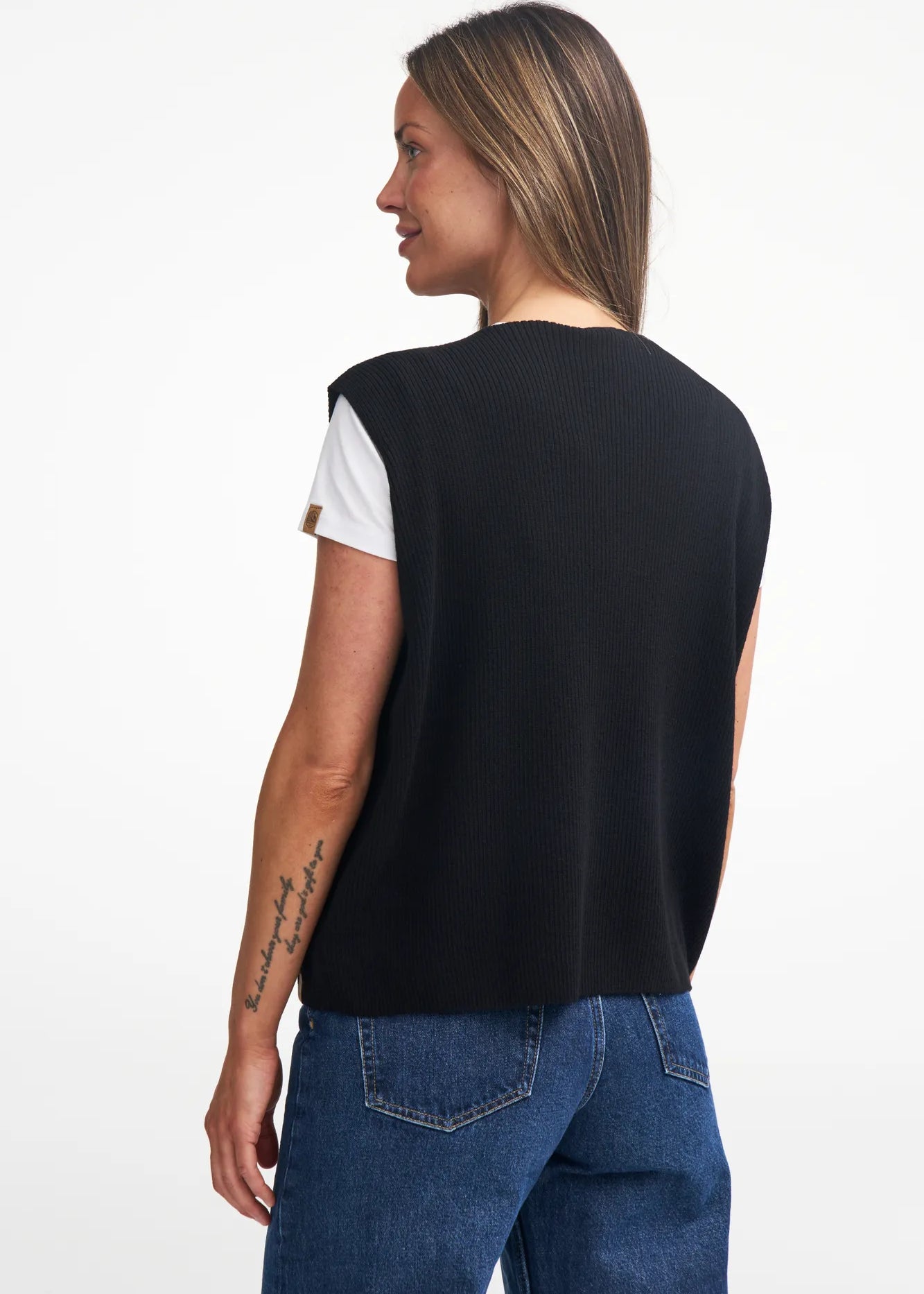 GY RYDA PONCHO - VEST — NAVY - Ivanhoe of Sweden