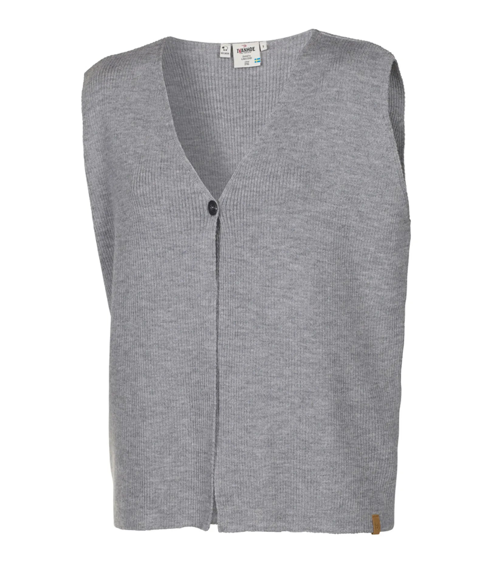 GY RYDA PONCHO - VEST — GREY MARL - Ivanhoe of Sweden