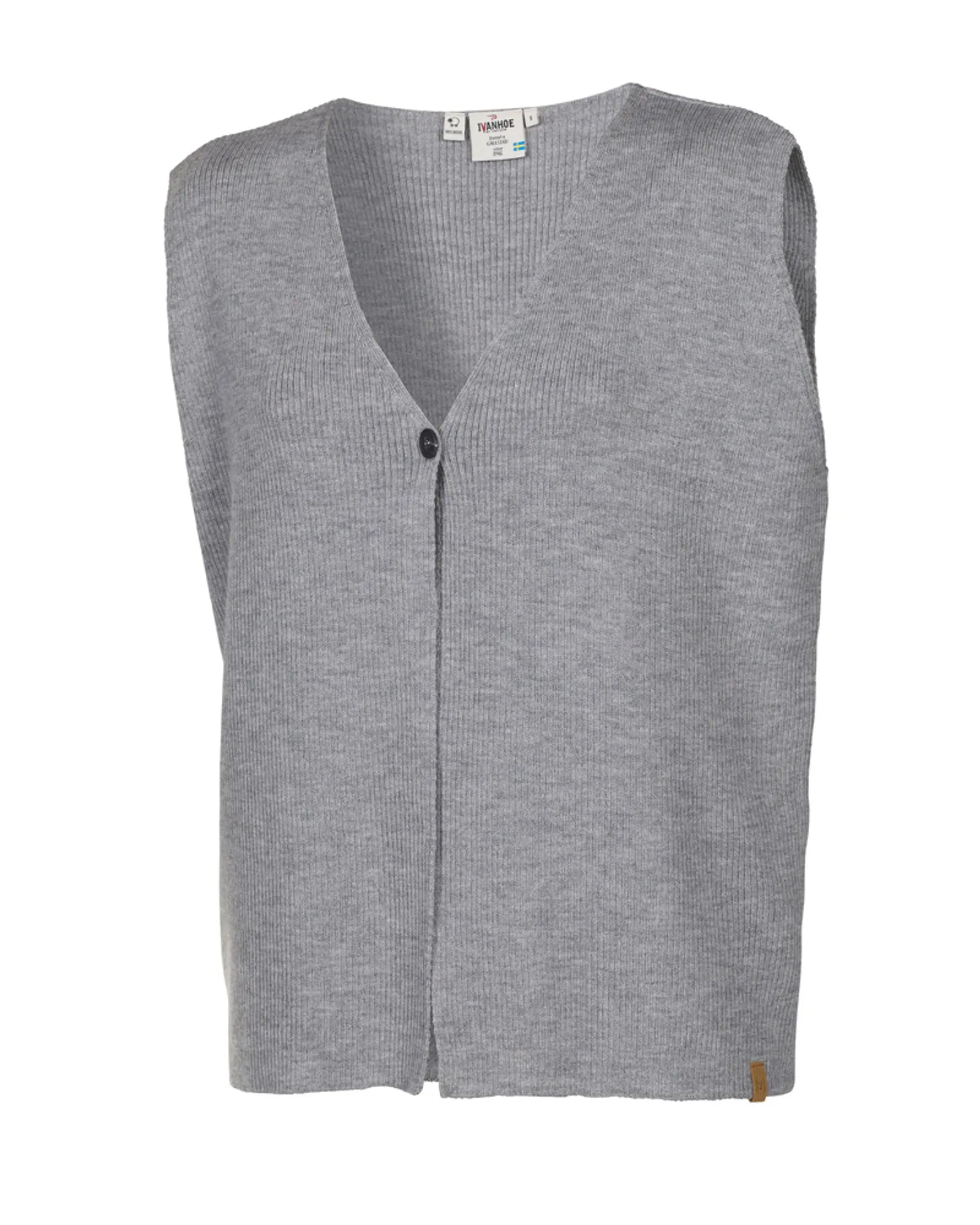 GY RYDA PONCHO - VEST — GREY MARL - Ivanhoe of Sweden