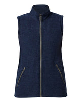 FLORA VEST, 60% FILTET ULD, 40% LYOCELL — LYSEBLÅ NAVY
