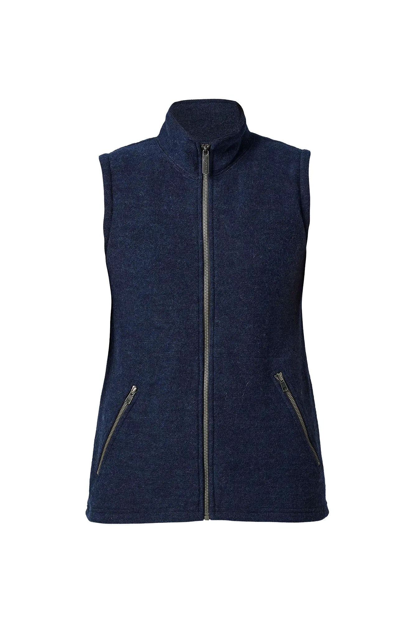 FLORA VEST, 60% FILTAD ULL, 40% LYOCELL — LIGHT NAVY - Ivanhoe of Sweden