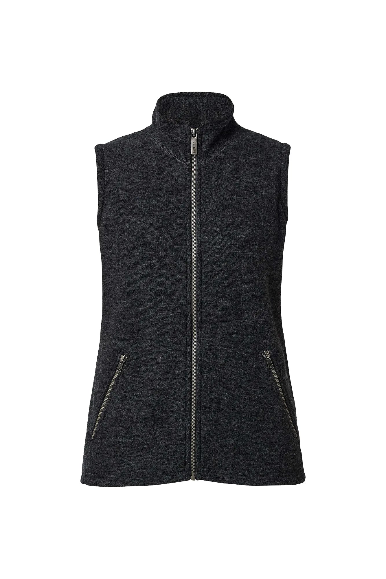 FLORA VEST, 60% FILTAD ULL, 40% LYOCELL — GRAPHITE MARL - Ivanhoe of Sweden