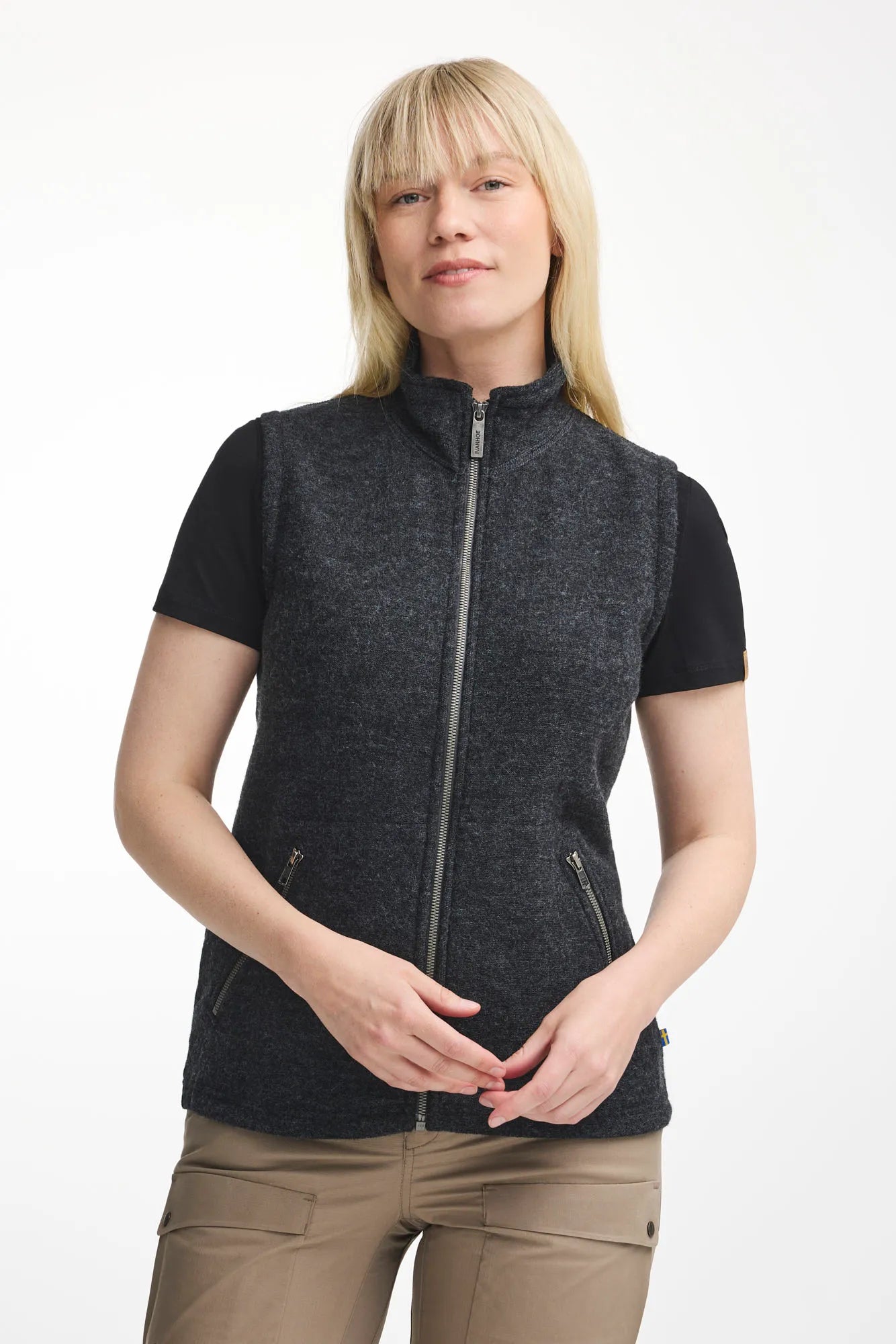 FLORA VEST, 60% FILTAD ULL, 40% LYOCELL — JEANS - Ivanhoe of Sweden