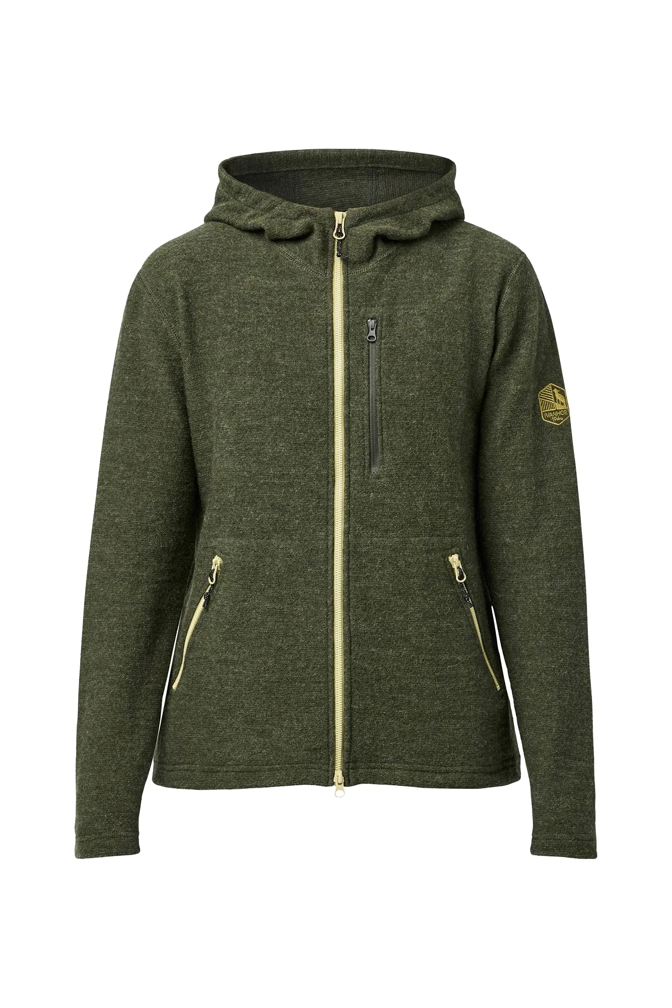 TARA HOOD, 98% ULL — LODEN GREEN - Ivanhoe of Sweden