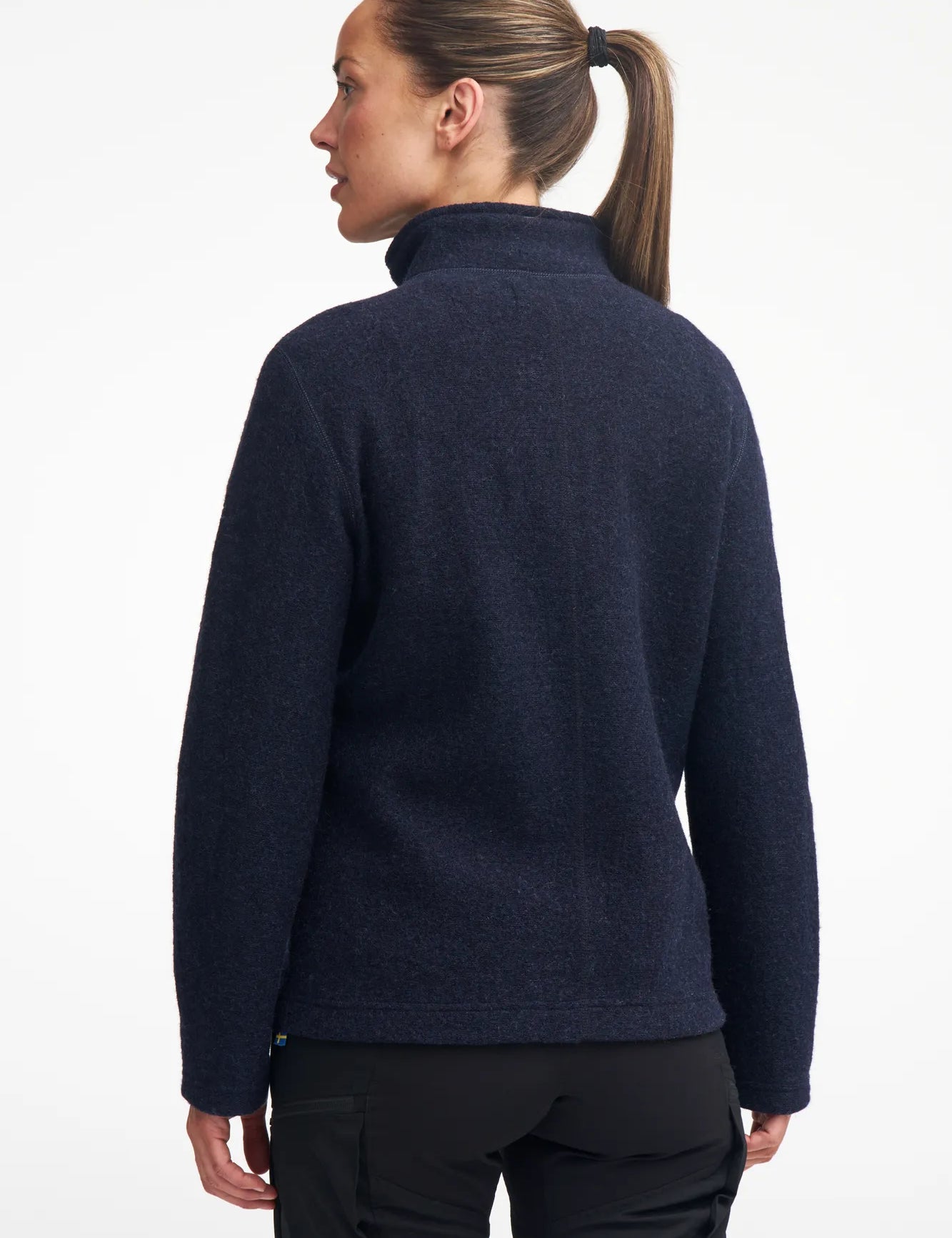 BEATA FULL ZIP, 100% FILTAD ULL — LIGHT NAVY - Ivanhoe of Sweden