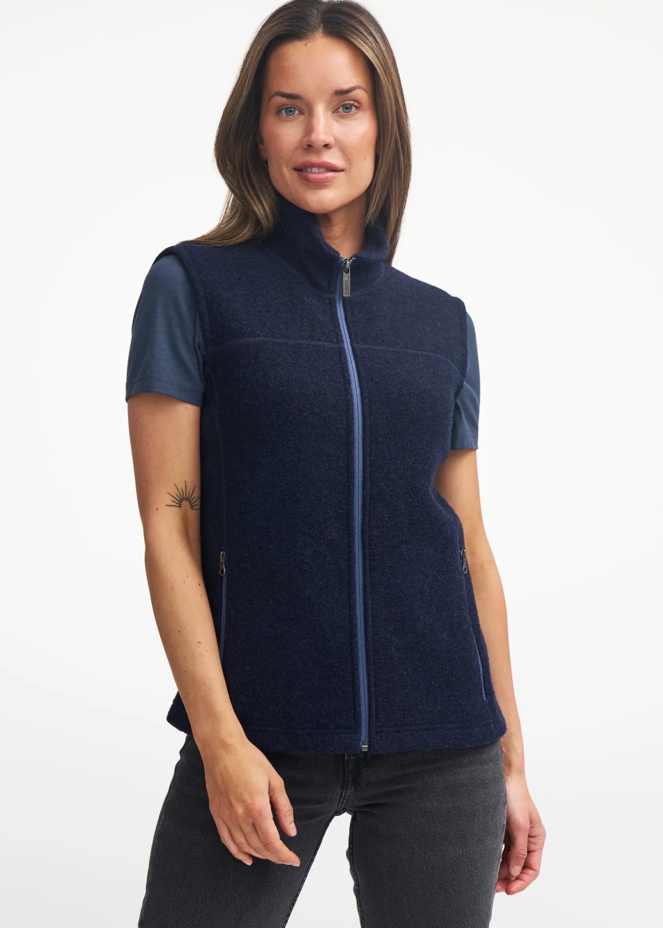 BEATA VEST, 100% FILTAD ULL — GRAPHITE MARL - Ivanhoe of Sweden