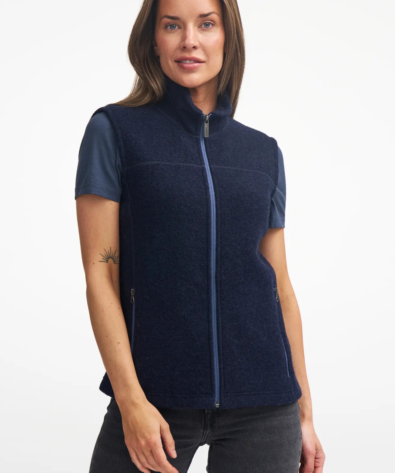 BEATA VEST, 100% FILTAD ULL — GRAPHITE MARL - Ivanhoe of Sweden