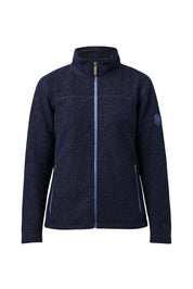 BEATA FULL ZIP, 100% FILTAD ULL — LIGHT NAVY - Ivanhoe of Sweden