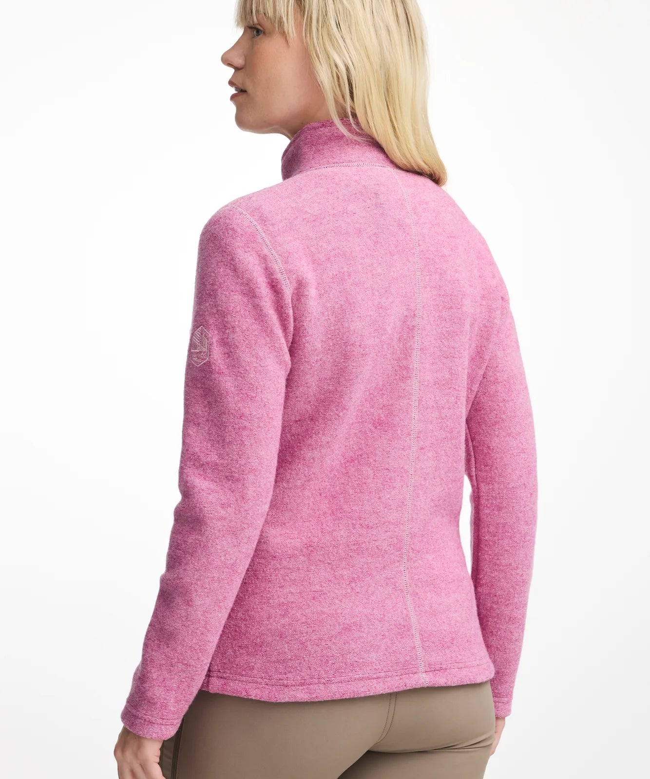 BEATA FULL ZIP, 100% FILTAD ULL — FUCHSIA PINK - Ivanhoe of Sweden