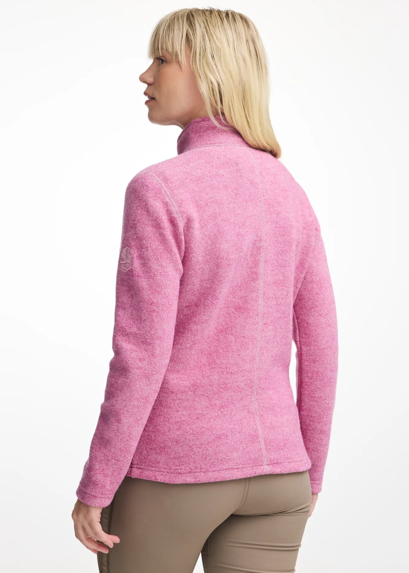 BEATA FULL ZIP, 100% FILTAD ULL — FUCHSIA PINK - Ivanhoe of Sweden
