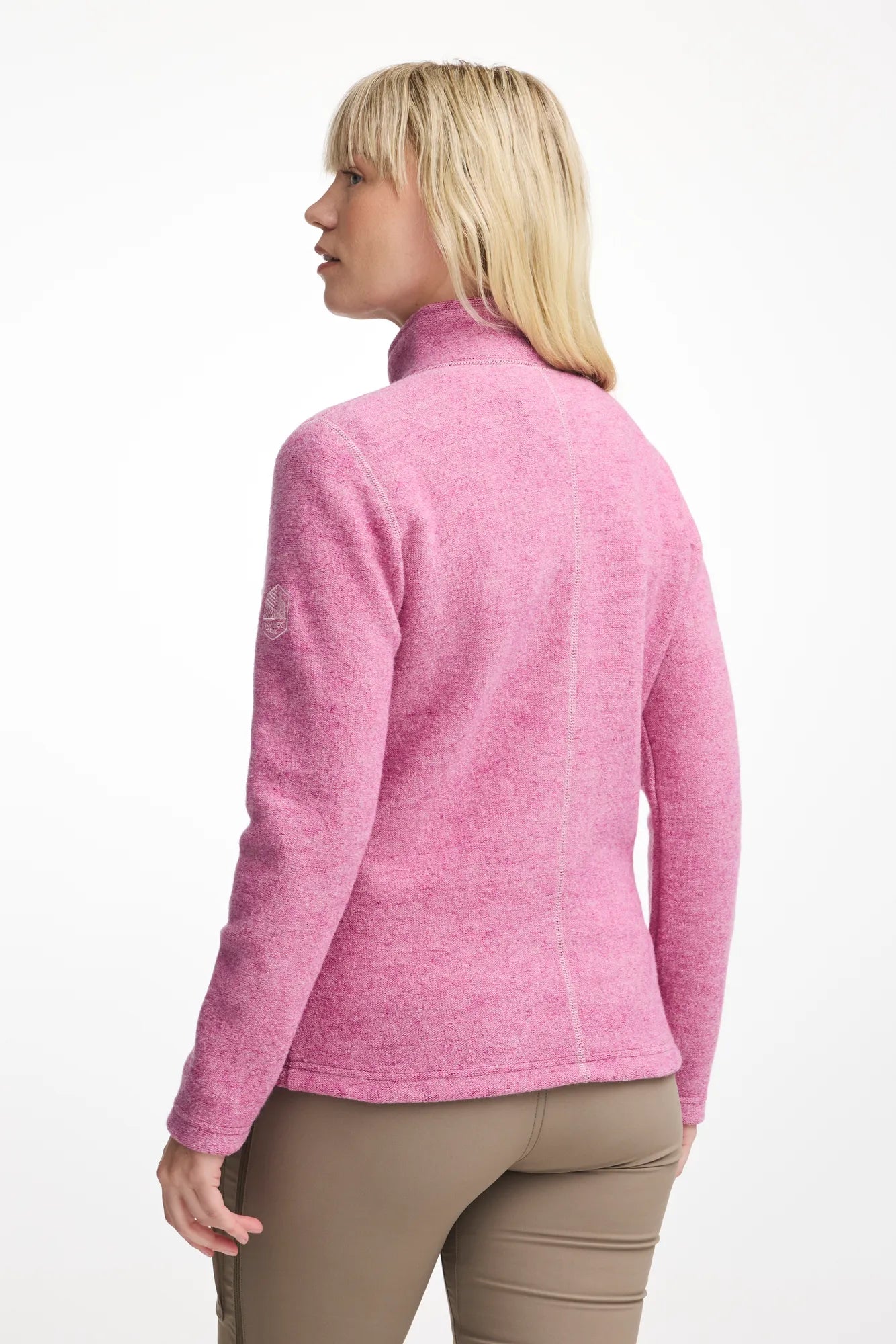 BEATA FULL ZIP, 100% FILTAD ULL — FUCHSIA PINK - Ivanhoe of Sweden