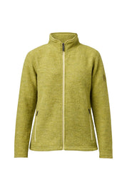 BEATA FULL ZIP, 100% FILTAD ULL — GOLDEN LIME - Ivanhoe of Sweden
