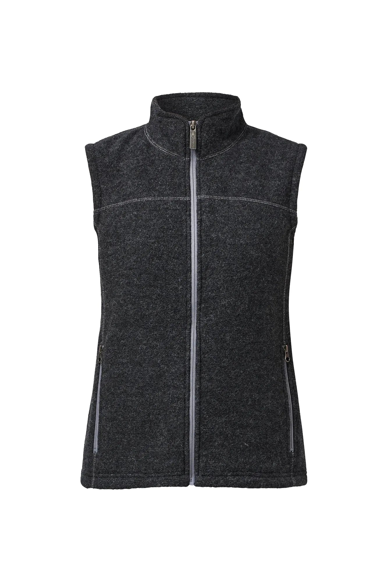 BEATA VEST, 100% FILTAD ULL — GRAPHITE MARL - Ivanhoe of Sweden